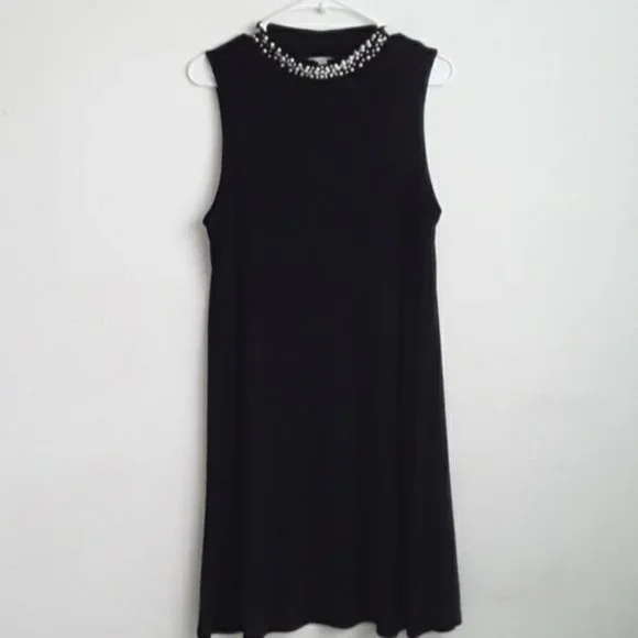 Annalee + Hope Dresses | Annalee + Hope Black Neck Pearls Dress | Color: Black/White | Size: L | Ae2018's Closet